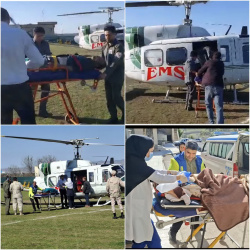 گزارش اعزام هوایی دو بیمار از گرمی به اردبیل در روز شنبه ۱۹ مهرماه ۱۴۰۴